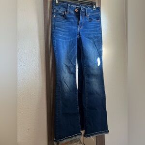 American Eagle bootcut jeans, size 2 short.